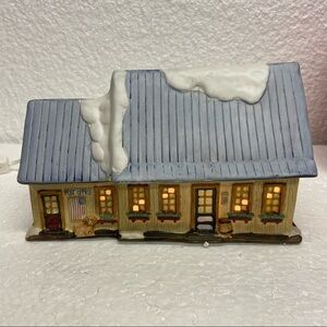 Americana Porcelain Railroad Station/Post Office